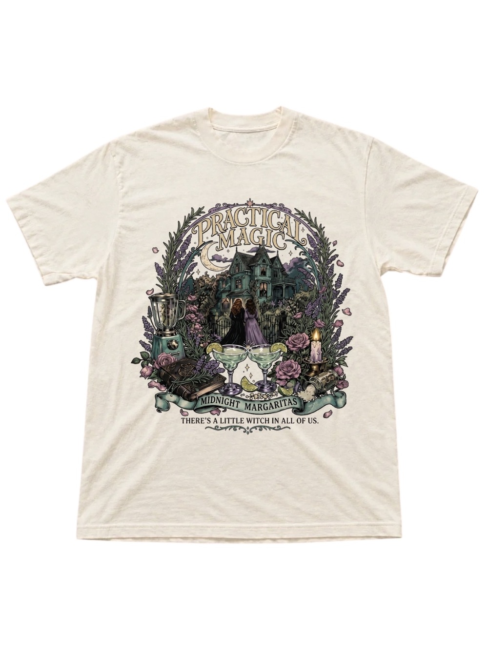 Gildan Practically Magic Midnight Margaritas Graphic Tee - Cream